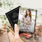 小さい写真の卒業式への招待 エンクロージャーカード