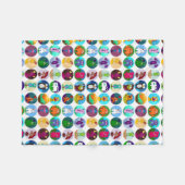 小さい動物毛布 フリースブランケット (正面(横))