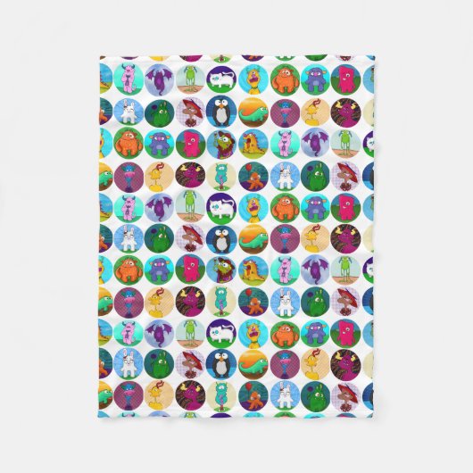 小さい動物毛布 フリースブランケット (正面)