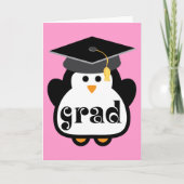 小さい卒業生のペンギンの卒業のギフト カード (正面)