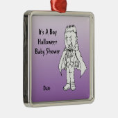 小さい吸血鬼のハロウィンのベビーシャワーのオーナメント メタルオーナメント (右)
