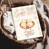 小さい団子ベイビーシャワーおむつラッフル エンクロージャーカード