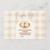 小さい団子ベイビーシャワーおむつラッフル エンクロージャーカード (正面)