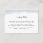 小さい塵の青結婚の情報詳細カード エンクロージャーカード (正面)