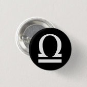 小さい天秤座1つの¼のインチ円形ボタン 缶バッジ (正面&裏面)