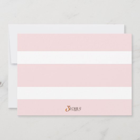 小さい女性お茶会のバースデーパーティ招待状 招待状 (裏面)