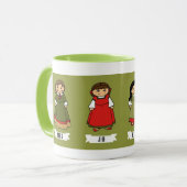 小さい女性の3月の女の子のマグ マグカップ (正面左)