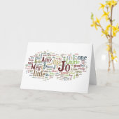 小さい女性- LouisaはAlcottの本の単語カードよろしいです カード (黄色い花)