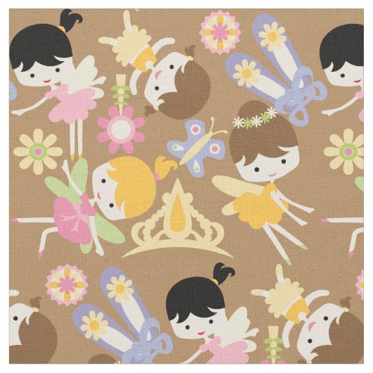 小さい妖精のバレリーナの生地 ファブリック (クローズアップ)