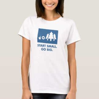 小さい始めて下さい。 大きく行って下さい。 (レディース) Tシャツ