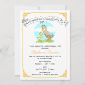 小さい子ガモ|の性はベビーシャワーを明らかにします 招待状 (正面)