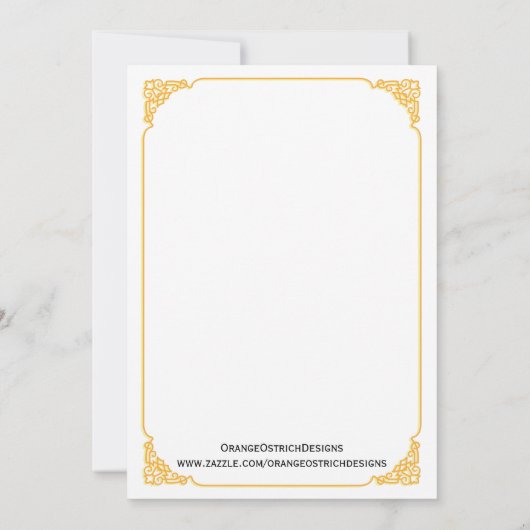 小さい子ガモ|の性はベビーシャワーを明らかにします 招待状 (裏面)