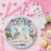 小さい子ヒツジのイースター紙皿 ペーパープレート (パーティー)