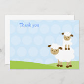 小さい子ヒツジのサンキューカード サンキューカード (正面/裏面)