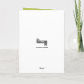 小さい子ヒツジのブランクのメッセージカード(5つの色の選択) カード (裏面)