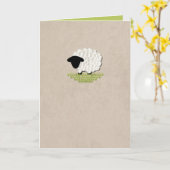 小さい子ヒツジのブランクのメッセージカード(5つの色の選択) カード (黄色い花)