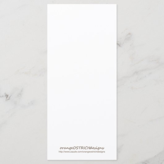 小さい子ヒツジのベビーシャワーメニュー メニュー (裏面)