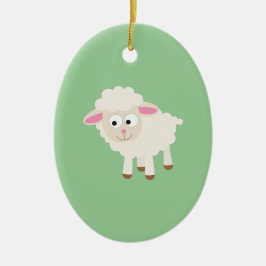 小さい子ヒツジ セラミックオーナメント (正面)