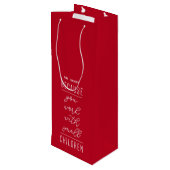 小さい子供のワインのギフトバッグを使用するので ワインギフトバッグ (裏面アングル)