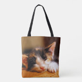 小さい子猫の睡眠 トートバッグ (裏面)