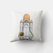 小さい宇宙飛行士及び宇宙船 クッション (裏面)