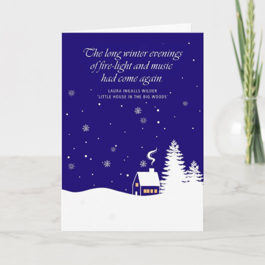 「小さい家にプレーリーの冬の名言クリスマス」 シーズンカード (正面)