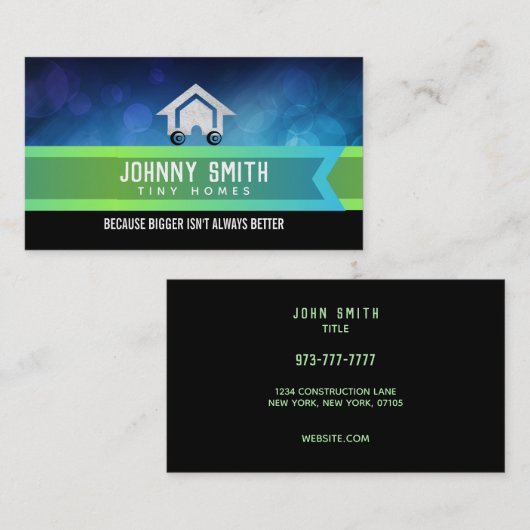 小さい家のスローガンの名刺 名刺 (正面/裏面)
