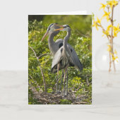 小さい小鳥のバースデー・カード カード (黄色い花)
