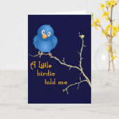 小さい小鳥のMomismの挨拶状 カード (黄色い花)