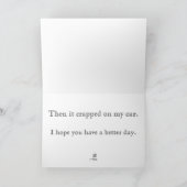 小さい小鳥はあなたの誕生日だったことを私に告げました カード (内部)