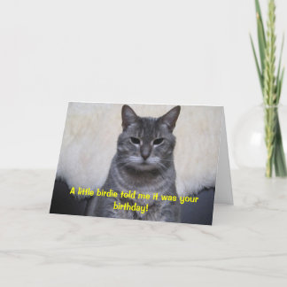 小さい小鳥はあなたの誕生日…だったことを私に告げました カード
