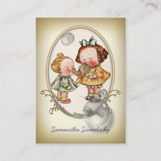 小さい幼児の小型郵便はがきのプロフィールカード 名刺