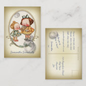 小さい幼児の小型郵便はがきのプロフィールカード 名刺 (正面/裏面)