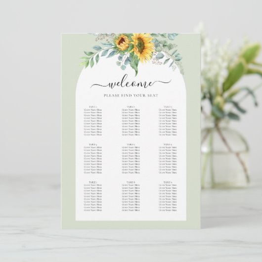 小さい座席表 招待状 (スタンド正面)