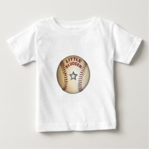 小さい強打者の野球 ベビーTシャツ