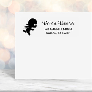 小さい忍者ランニングの住所 セルフインキングスタンプ