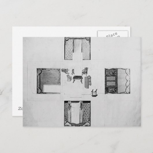 小さい応接室のための調度品 ポストカード (正面/裏面)