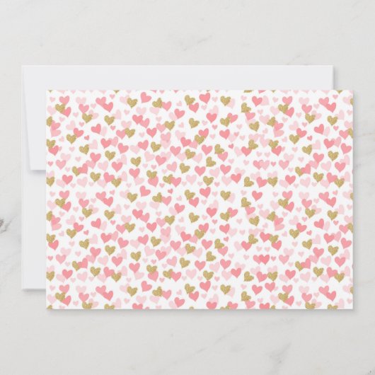 小さい恋人の最初誕生日の写真の招待状 招待状 (裏面)