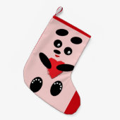 小さい愛のクリスマスのストッキングのパンダ スモールクリスマスストッキング (正面 (吊り時))