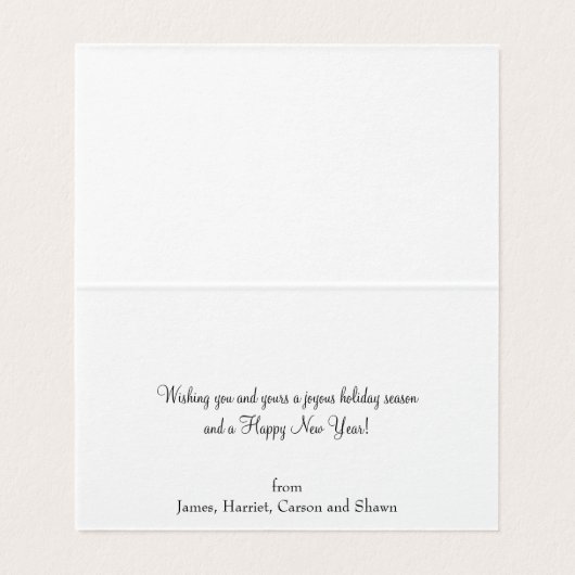 小さい折られた休日の写真カード (内部フラット)