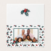 小さい折られた休日の写真カード (外部フラット)