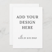 小さい招待状の白紙テンプレート（4.5 x 6.25） 招待状 (正面/裏面)