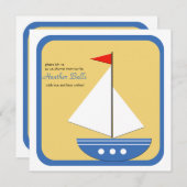 小さい操縦士-ベビーシャワーの招待状 招待状 (正面/裏面)