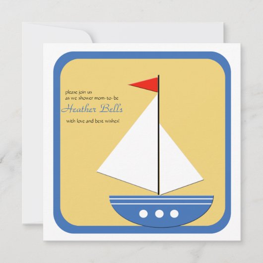 小さい操縦士-ベビーシャワーの招待状 招待状 (正面)