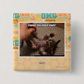 小さい攻撃モードを従事させて下さい! 缶バッジ (正面)