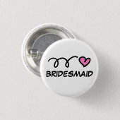 小さい新婦付添人ボタン 缶バッジ (正面&裏面)