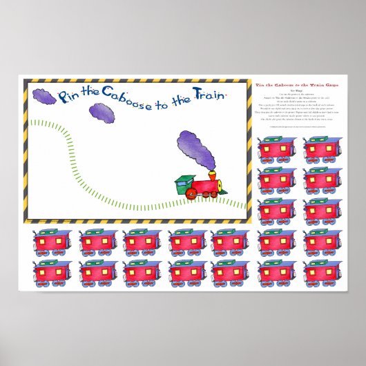 小さい方に車のピンをトレインゲームに ポスター (正面)