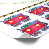 小さい方に車のピンをトレインゲームに ポスター (角)