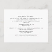 小さい方の結婚写真の発表 インビテーションポストカード (裏面)