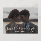 小さい方の結婚写真の発表 インビテーションポストカード (正面)